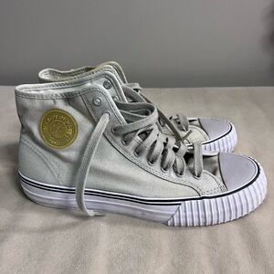 👟 P.F. Flyers Posture Foundation Vulcanized High-Top Sneakers Canvas Size 10